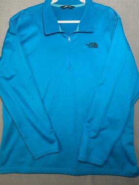 The North Face Blue 1/4 Zip Pullover XXL